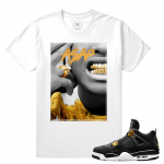 Match Jordan 4 Royalty | A$AP | White T shirt