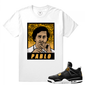 Match Jordan 4 Royalty | Feel Like Pablo | White T shirt