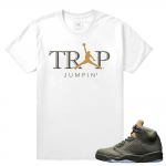 Match Jordan 5 Take Flight | Trap Jumpin | White T shirt