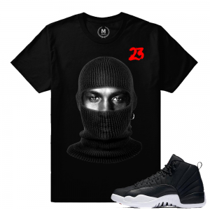 Match Neoprene 12s Jordan Retro | MJ Nylon Ski Mask | Black T shirt