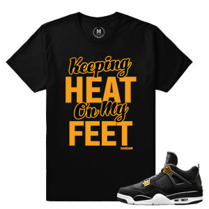 Match Jordan 4 Royalty | Heat Rare Air | Black T shirt