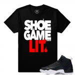 Match Neoprene 12s Jordan Retro | Shoe Game Lit | Black T shirt