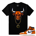 Match Reverse Shattered Backboard 1s Jordan Retro | OG Bull | Black T shirt