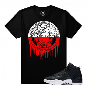 Match Neoprene 12s Jordan Retro | Medusa Two Tone Drip | Black T shirt