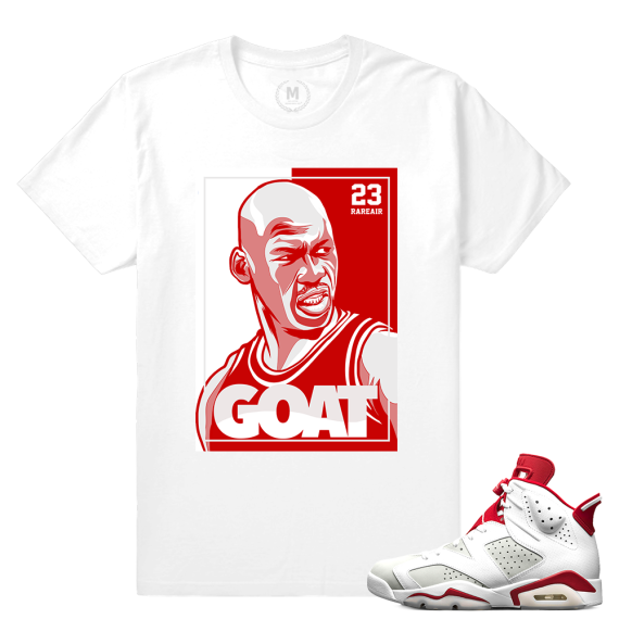 Match Jordan 6 Alternate | Goat Staredown | White T shirt