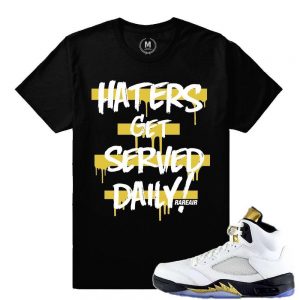 Match Olympic 5 Jordan Retro | Haters Served | Black T shirt