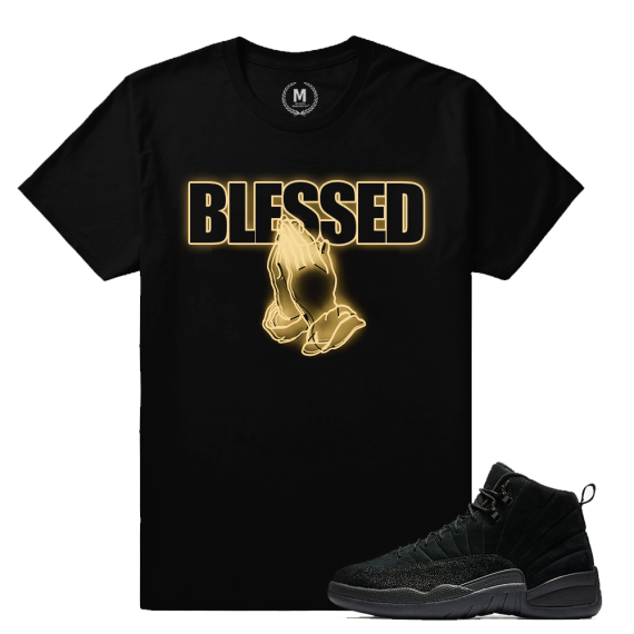 Match Jordan OVO 12 Black | Blessed | Black T shirt