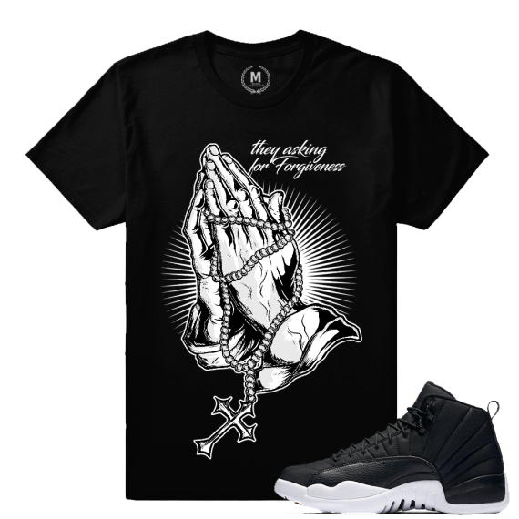 Match Neoprene 12s Jordan Retro | Forgiveness | Black T shirt