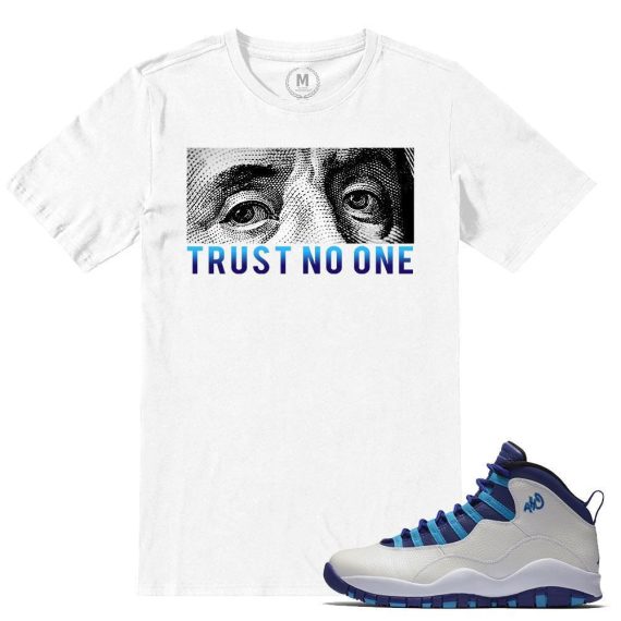 Match Jordan Retros 10 Charlotte Hornets | Trust No One | White T shirt