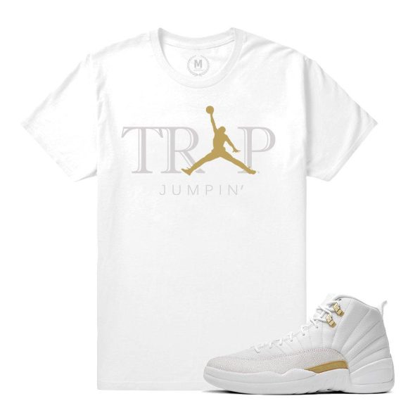 Match OVO 12 Jordan Retro| Trap Jumpin | White T shirt