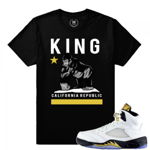 Match Olympic 5 Jordan Retro | California King | Black T shirt