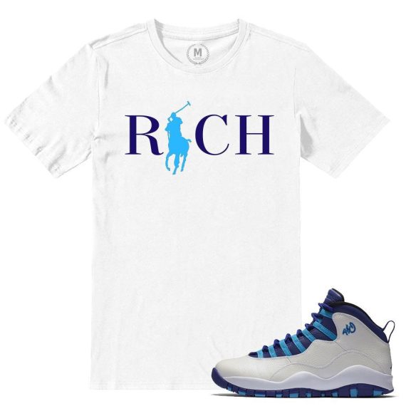 Match Jordan Retros 10 Charlotte Hornets | Country Club Rich | White T shirt