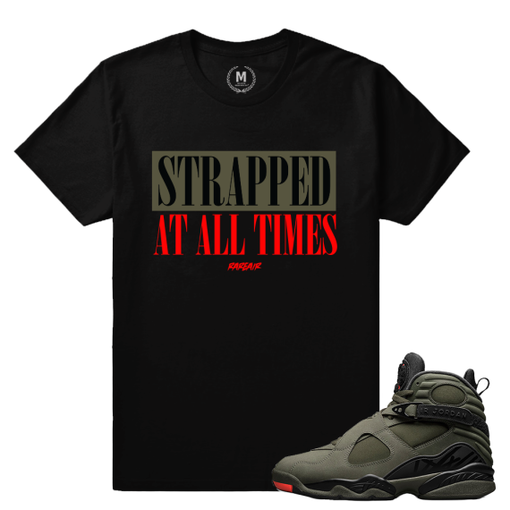 Match Jordan 8 Take Flight | Strapped | Black T shirt