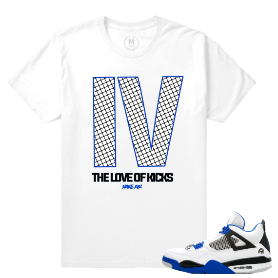 Match Jordan 4 Motorsport | 4 Love of Kicks | White T shirt