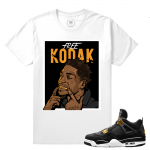 Match Jordan 4 Royalty | Free Kodak | White T shirt