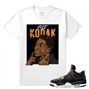 Match Jordan 4 Royalty | Free Kodak | White T shirt