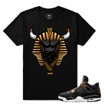 Match Jordan 4 Royalty | Bull Pharoah | Black T shirt