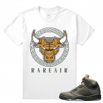 Match Jordan 5 Take Flight | Rare Air Bull | White T shirt