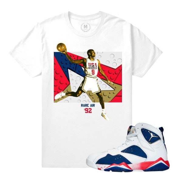 Match Jordan 7 Tinker Alternate | MJ Acrobatic Slam | White T shirt