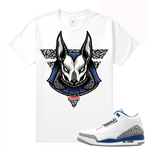 Match Jordan 3 True Blue OG | Anubis | White T shirt