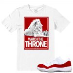 Match Varsity Red 11 lows Jordan Retros | Watch The Throne | White T shirt