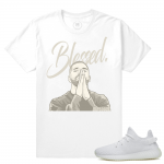 Match Yeezy Boost 350 V2 Cream White | Blessed | White T shirt