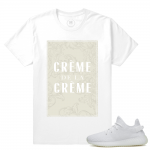 Match Yeezy Boost 350 V2 Cream White | Creme De La Creme | White T shirt