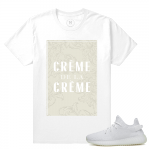 Match Yeezy Boost 350 V2 Cream White | Creme De La Creme | White T shirt