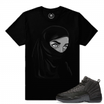 Match Wool 12 Jordan Retro | Exotic Ninja | Black T shirt