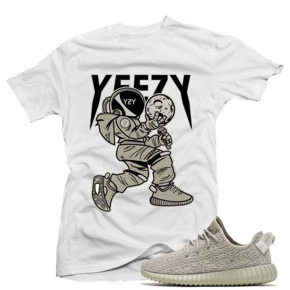 Match Yeezy 350 Boost Moonrock | Yeezy Moon Man| White T shirt