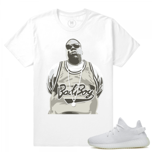 Match Yeezy Triple White | Bad Boy Jersery | White T shirt