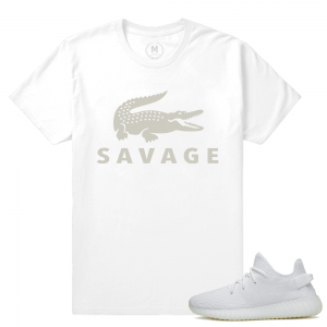 Match Yeezy Boost 350 V2 Cream White | Savage | White T shirt