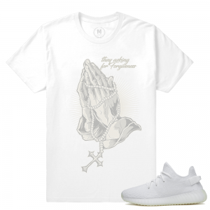 Match Yeezy Boost 350 V2 Cream White | Forgiveness | White T shirt