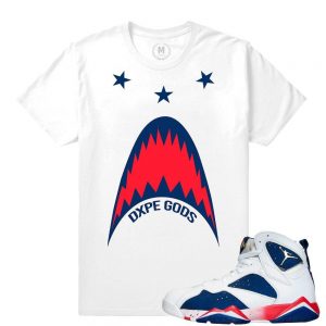 Match Jordan 7 Tinker Alternate | Dxpe Gods Shark Teeth| White T shirt