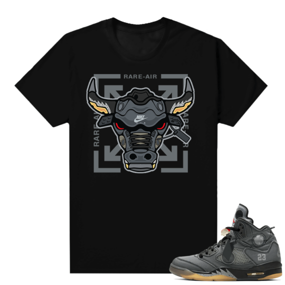 Off white 5s Jordan shirt - black - Rare Air Bull