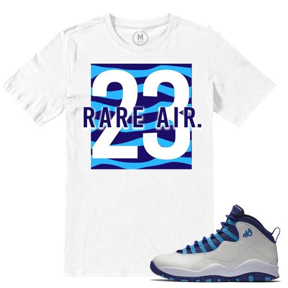 Match Jordan Retros 10 Charlotte Hornets | Rare Air 23 | White T shirt