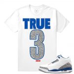 Match Jordan 3 True Blue OG | True 3s | White T shirt