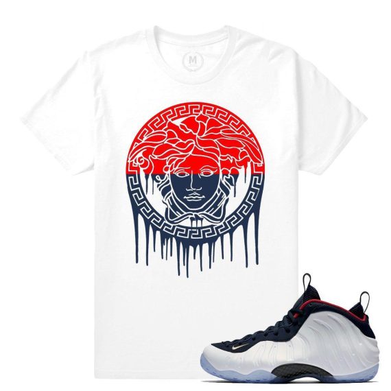 Match Olympic Foams| Medusa Drip | White T shirt