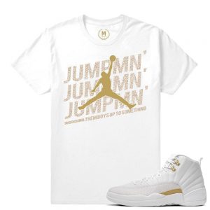 Match OVO 12 Jordan Retro| Jumpman Jumpman | White T shirt