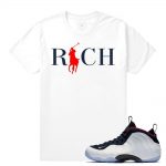 Match Olympic Foams| Country Club Rich | White T shirt