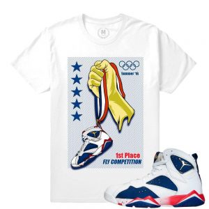 Match Jordan 7 Tinker Alternate |FLY Competition| White T shirt