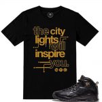 Match NYC 10 Jordan Retros |City Lights| Black T shirt