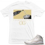 OVO x Jordan 10s shirts to match 'Champagne Life' White shirt