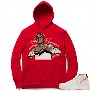 Air Jordan 11 Huncho Drip Hoodie | Red Hoodie