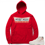 Air Jordan 11 Platinum Tint Hoodie | Krispy Klean Sneakers | Red Hoodie