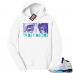 Air Jordan Retro 5 Hoodie Grape 5 | Trust No One | White Hoodie