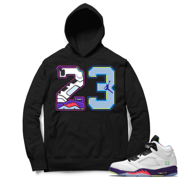 Bel Air 5s Sneaker Hoodie - Black - 23