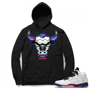 Bel Air 5s Sneaker Hoodie - Black - Rare Air Bull