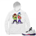 Bel Air 5s Sneaker Hoodie - White - Bugs And Taz