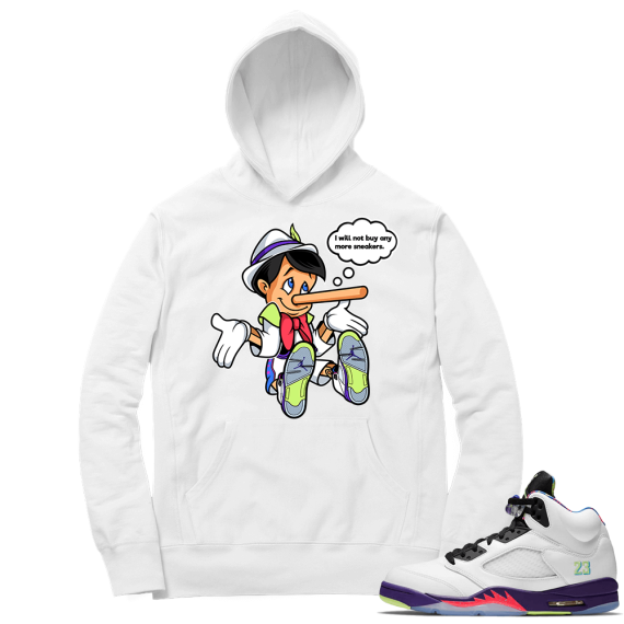 Bel Air 5s Sneaker Hoodie - White - No More Sneakers